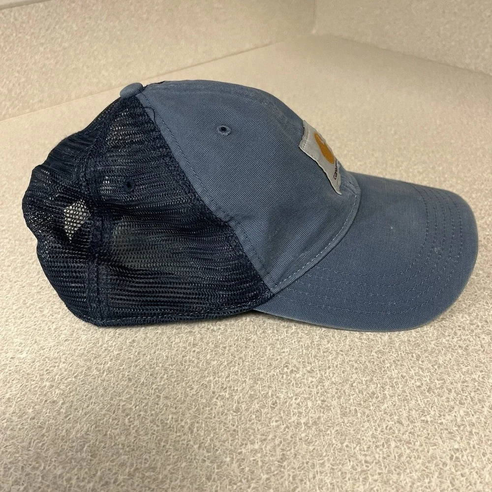 Carhartt Vintage Work Patch Trucker‎ Snapback Cap Mesh Navy Blue